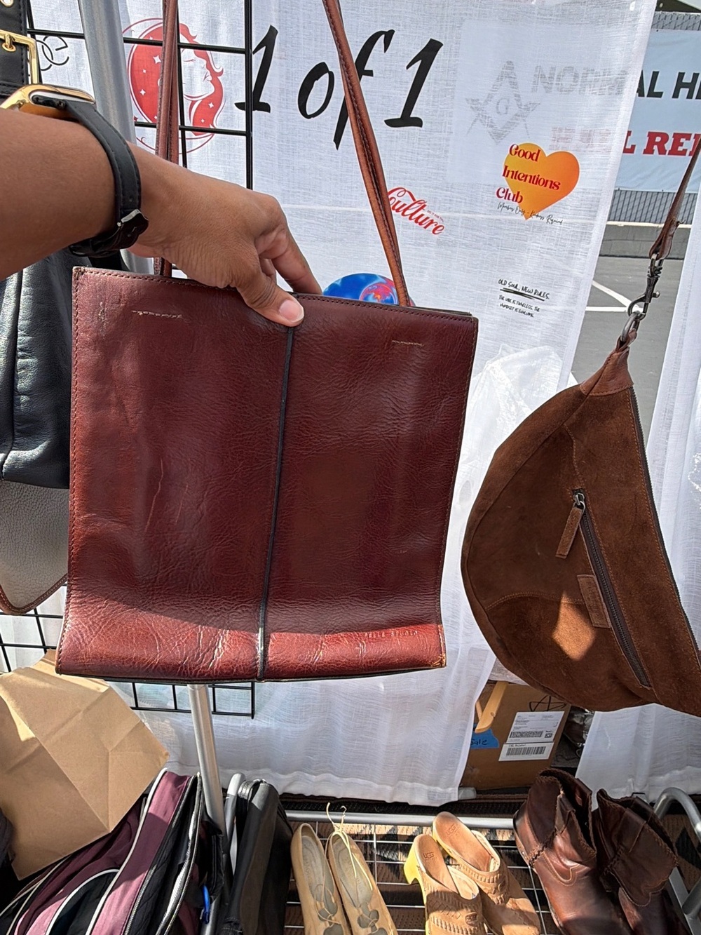 Pelle Studio Wilsons Leather Brown Interior Label Shoulder Bag